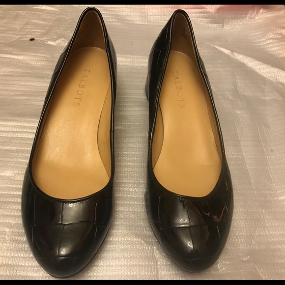 Talbots black Patent Leather block heel size 7 - Picture 6 of 8